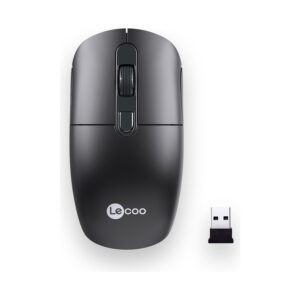 Lecoo M2001 Kablosuz 1600DPI 4 Tuşlu Evrensel Uyumlu Optik Mouse Siyah